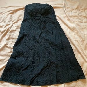 👗 Gap Black strapless A-line empire waist cotton dress